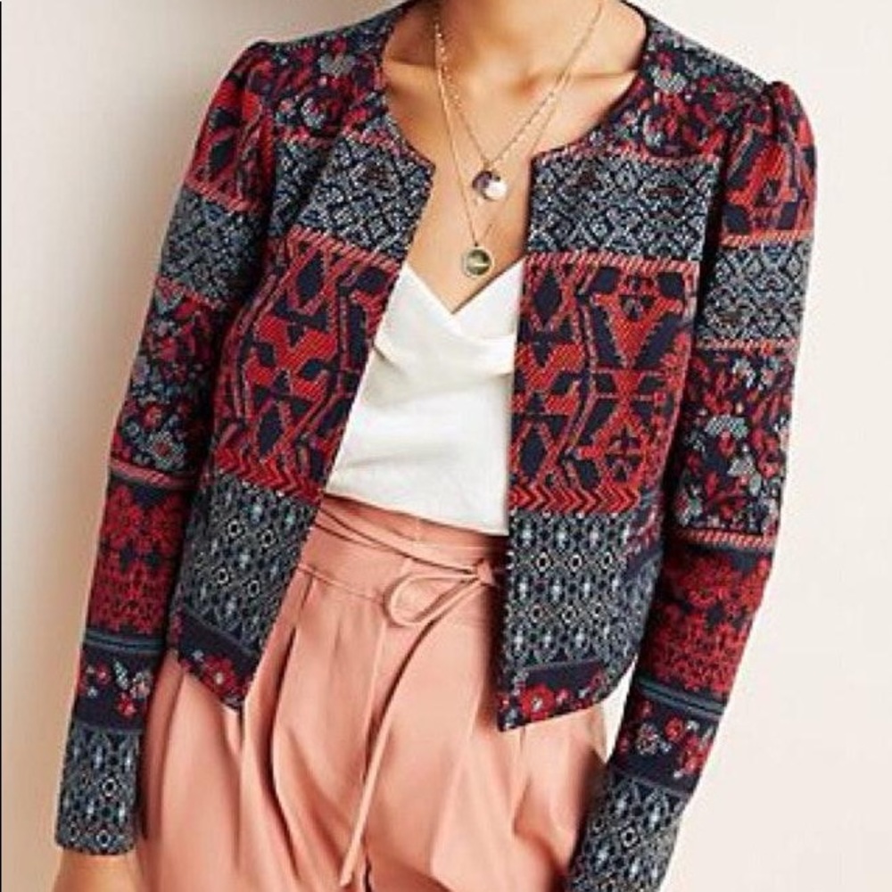 Anthropologie Dolan Abstract Knit Jacket